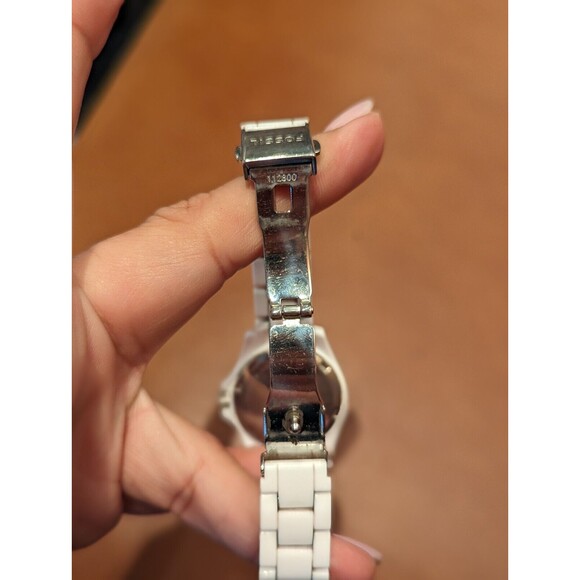 FOSSIL ES3251 White Tone Quartz Analog Women's Watch PARTS AS IS - Picture 3 of 8